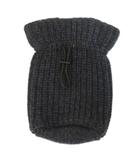 ブルネロクチネリ BRUNELLO CUCINELLI カシミヤ リブニット 巾着 ポーチ ドロストバッグ チャコールグレー イタリア製
