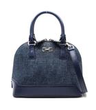 サルヴァトーレフェラガモ Salvatore Ferragamo DARINA ダブルガンチーニ 2WAY ハンドバッグ EZ-21 E950 スエード レザー デニム風 ブルー 美品