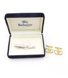 バーバリーズ Burberrys ヴァレンティノ VALENTINA ロゴ タイピン カフス 3点セット シルバーカラー ゴールドカラー ■GY99