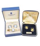 ウェッジウッド WEDGWOOD 馬モチーフ カフス タイピン 5点セット ブラック ゴールドカラー ■GY99