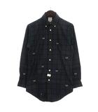 ブルックスブラザーズ BROOKS BROTHERS タグ付き ボタンダウンシャツ 長袖 チェック コットン ネイビー系 XS