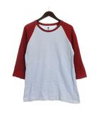 ハリウッドランチマーケット HOLLYWOOD RANCH MARKET 聖林公司 ラグランスリーブ Tシャツ ブルー レッド M 250527E ■GY03