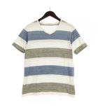 シップス SHIPS ボーダー カットソー Tシャツ 半袖 ホワイト系 M 250605E