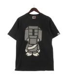 アベイシングエイプ A BATHING APE BABY MILO ヴィンテージ Tシャツ カットソー 半袖 プリント ブラック L ☆AA★