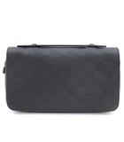 ルイヴィトン LOUIS VUITTON ダミエアンフィニ ジッピーXL 長財布 セカンドバッグ ビジネス N61254 ブラック ☆AA★