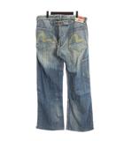 エヴィスユーロ EVISU EURO デニム パンツ ジーンズ カモメペイント 革パッチ USED加工 インディゴ 34 ☆AA★