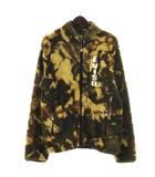 エヴィス EVISU カモメ ボアジャケット ジップアップ カモフラ柄 総柄 カーキ系 40 ☆AA★