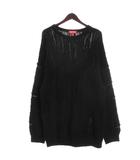 19SS Textured Pattern Sweater 3Dニット セーター コットン ブラック XL ☆AA★