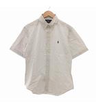 ラルフローレン RALPH LAUREN 国内正規 CLASSIC FIT ボタンダウンシャツ BD 半袖 チェック L 白系 /UO ■GY99