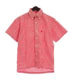 ジュンヤワタナベマン JUNYA WATANABE MAN × ブルックスブラザーズ BROOKS BROTHERS ギンガムチェック シャツ 半袖 ボタンダウン WC-B405 AD2008 レッド XS