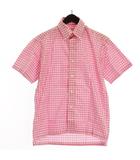 ジュンヤワタナベマン JUNYA WATANABE MAN × ブルックスブラザーズ BROOKS BROTHERS ギンガムチェック シャツ 半袖 ボタンダウン WC-B405 AD2008 ピンク XS