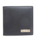 バリー BALLY 二つ折り財布 札入れ マネークリップ レザー ブラック ■GY99