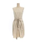 ノースリーブ ワンピース ボーダー 1 ベージュ 250808E