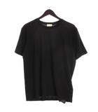 サンローラン パリ SAINT LAURENT PARIS ロゴ刺繍 Tシャツ カットソー 半袖 ブラック M