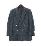 バーバリーズ Burberrys チェック テーラードジャケット ダブル ブレザー ネイビー 250916E