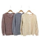 オリーブデオリーブ OLIVE des OLIVE 衣類3点セット まとめ ニット セーター パイル地 長袖 F ピンク ベージュ 青 ブルー /JS