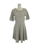 マーキュリーデュオ MERCURYDUO ニット ワンピース 半袖 グレー 250930E