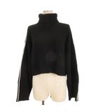 ハレ HARE タートルネック ニット ショート 長袖 ブラック 251014E