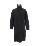 エリオポール heliopole ニット ワンピース 長袖 38 ネイビー 251009E