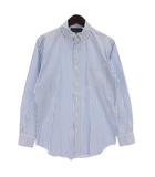 ラルフローレン RALPH LAUREN シャツ 長袖 ストライプ ボタンダウン コットン ブルー ホワイト M