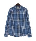 ジャンネット GIANNETTO チェックシャツ 長袖 コットン ブルー系 16.5 42