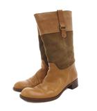 マーガレットハウエル MARGARET HOWELL アイデア idea ジョッキーブーツ ロング レザー スエード 本革 24cm ブラウン /GV