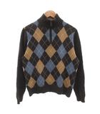 ブルックスブラザーズ BROOKS BROTHERS ハーフジップ セーター ニット ウール M グレー アーガイル /FF