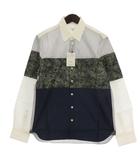 ディスカバード DISCOVERED タグ付き ストライプ カモフラシャツ 長袖 ホワイト系 1