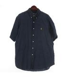 ラルフローレン RALPH LAUREN リネン シャツ 半袖 ネイビー XL ☆AA★