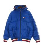 トミーヒルフィガー TOMMY HILFIGER 中綿 ジャケット フーディ 袖ロゴ ブルー L