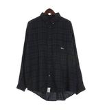 ディセンダント DESCENDANT チェック シャツ 長袖 ボタンダウン ネイビー 2