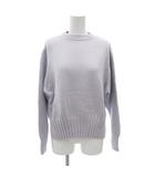 ヒューマンウーマン HUMAN WOMAN ローゲージコットンポリエステルニット セーター ボックスシルエット M ラベンダー パープル 紫 /IU