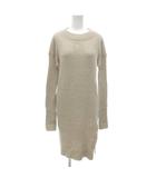  ラスパイユ raspail 美品 リブニットワンピース シルク混 F ベージュ /IU