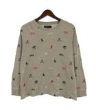 ポロ ラルフローレン POLO RALPH LAUREN サーマル Tシャツ カットソー 長袖 総柄 グレー M 251121E