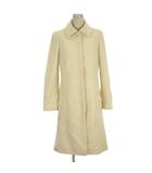 バーバリーブルーレーベル BURBERRY BLUE LABEL ステンカラーコート ロング ウール アンゴラ混 アイボリー 38