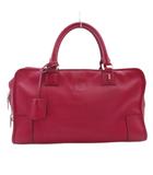 ロエベ LOEWE アマソナ36 アナグラム ハンドバッグ レザー レッド系 ☆AA★