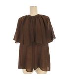 ウィムガゼット Whim Gazette 25SS ケープ ブラウス 半袖 ブラウン 251118E