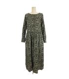 ビアズリー BEARDSLEY ガリャルダガランテ シャツワンピース 長袖 ロング 花柄 総柄 ブラック F