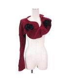コムデギャルソン COMME des GARCONS 片袖 つけ襟 カットオフ 装飾 ボルドー