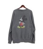 Disney BIGウラケPOLS ミッキーマウス プリント トレーナー スウェット F チャコールグレー