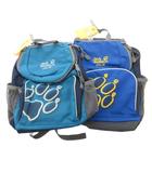  ジャックウルフスキン jack wolfskin 2点セット リュックサック デイパック ロゴ 刺繍 肉球 青 ブルー 紺 ネイビー /AE