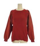 ルーニィ LOUNIE ボリュームスリーブ 切替 ニット セーター レッド系 F ■GY43