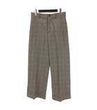 ザラ ZARA グレンチェック ワイド パンツ グレー系 M 251117E