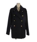 23区 オンワード樫山 ダブル コート ウール ネイビー 38