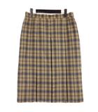 チェック プリーツ スカート ベージュ 73.-99 ■GY43