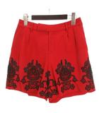 ヴィヴィアンタム VIVIENNE TAM ショート パンツ 刺繍 0 レッド 251128E ■GY43