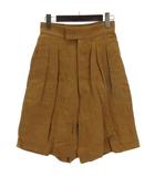 イレーヴ YLEVE リネン ハーフパンツ ブラウン 2 ■GY43