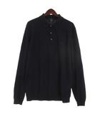 ヒューゴボス HUGO BOSS ニット ポロシャツ 長袖 ウール ネイビー XL