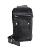 ポーター PORTER 吉田カバン SLING SHOULDER BAG フリースタイル スリング ショルダー ボディバッグ レザー ブラック