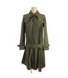 プリーツ トレンチコート ロング JQ-J009 AD2015 カーキ XS